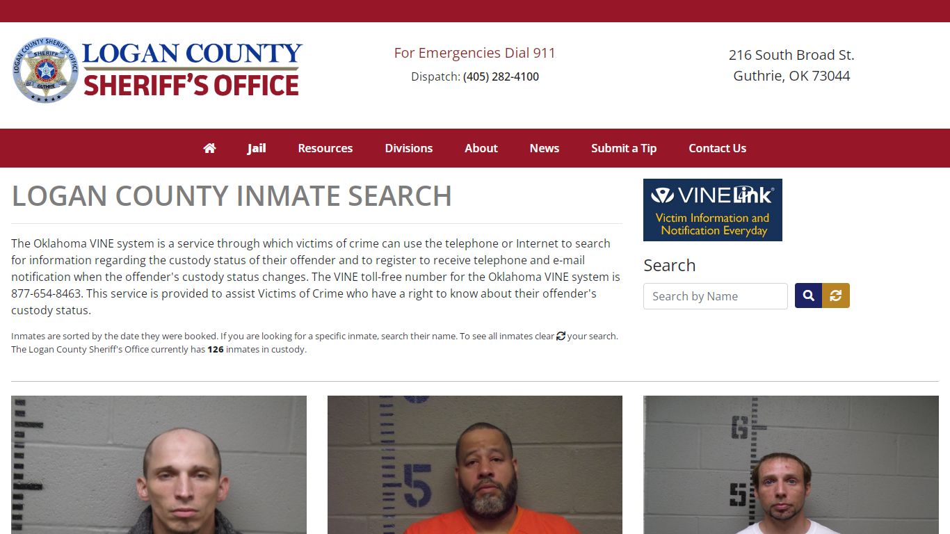 Inmate Search - Logan County Sheriff's Office